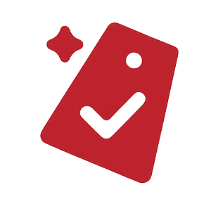 A clipboard with a check and a star in the upper left corner. 