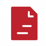 A red form with lines to indicate writing. 